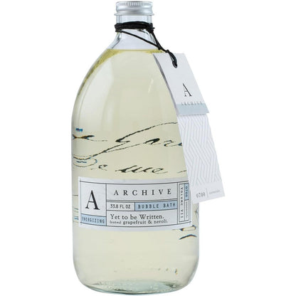 Archive Yet to be Written Bubble Bath front view