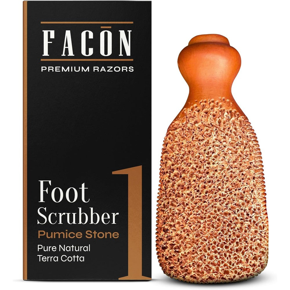 Facon terra cotta pumice stone for feet front view