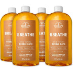 Village Naturals Therapy Breathe Bubble Bath front view bottle packaging