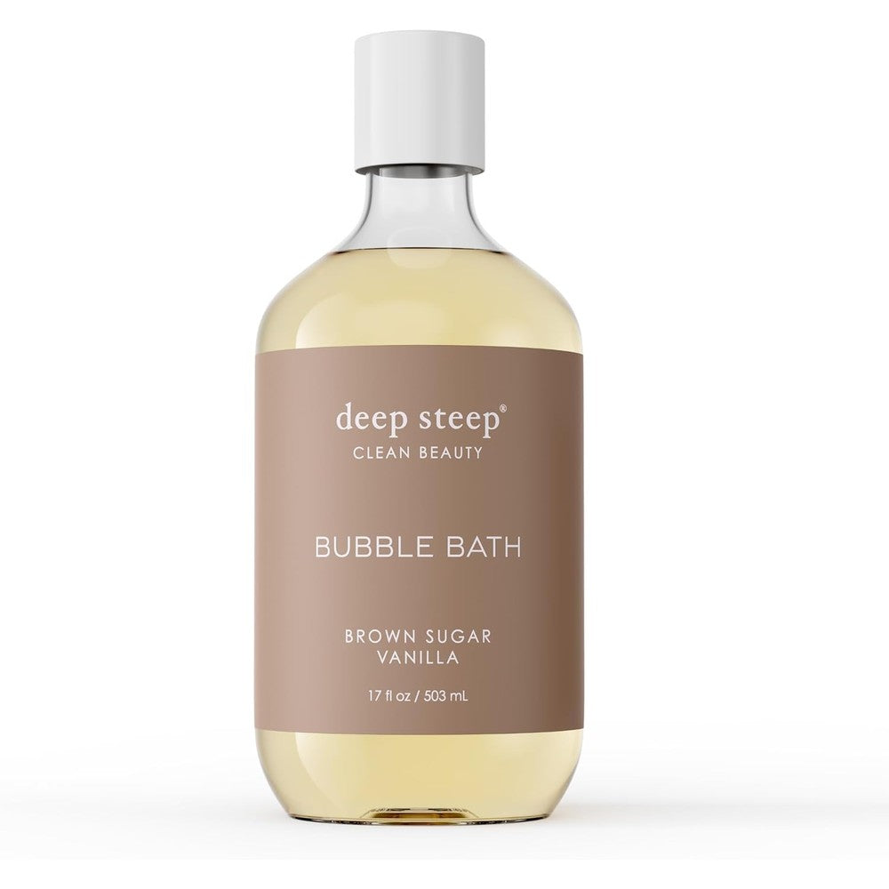 Deep Steep bubble bath brown sugar vanilla front view bottle