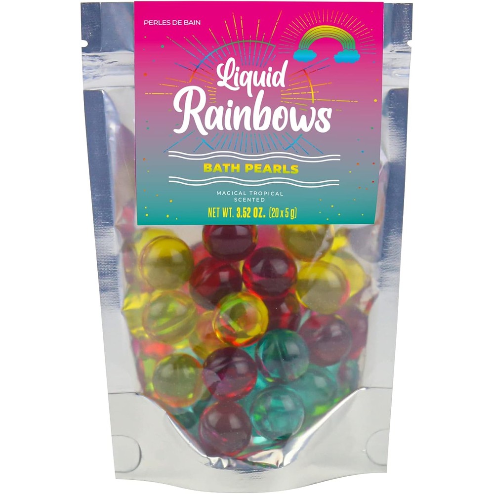 Gift Republic Liquid Spirit Rainbow Bath Pearls front view packaging