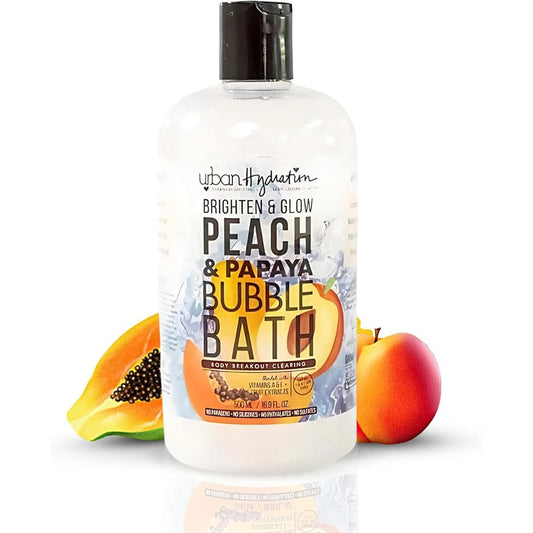 Urban Hydration Peach and Papaya Bubble Bath bottle front view