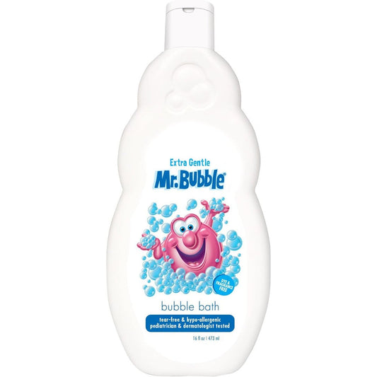 Mr. Bubble Extra Gentle Bubble Bath 16 Fluid Ounce bottle front view
