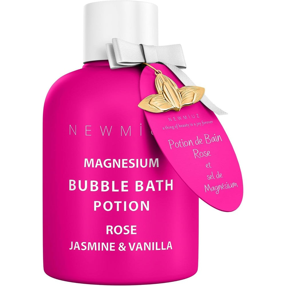 New Miuz magnesium bubble bath front view bottle packaging