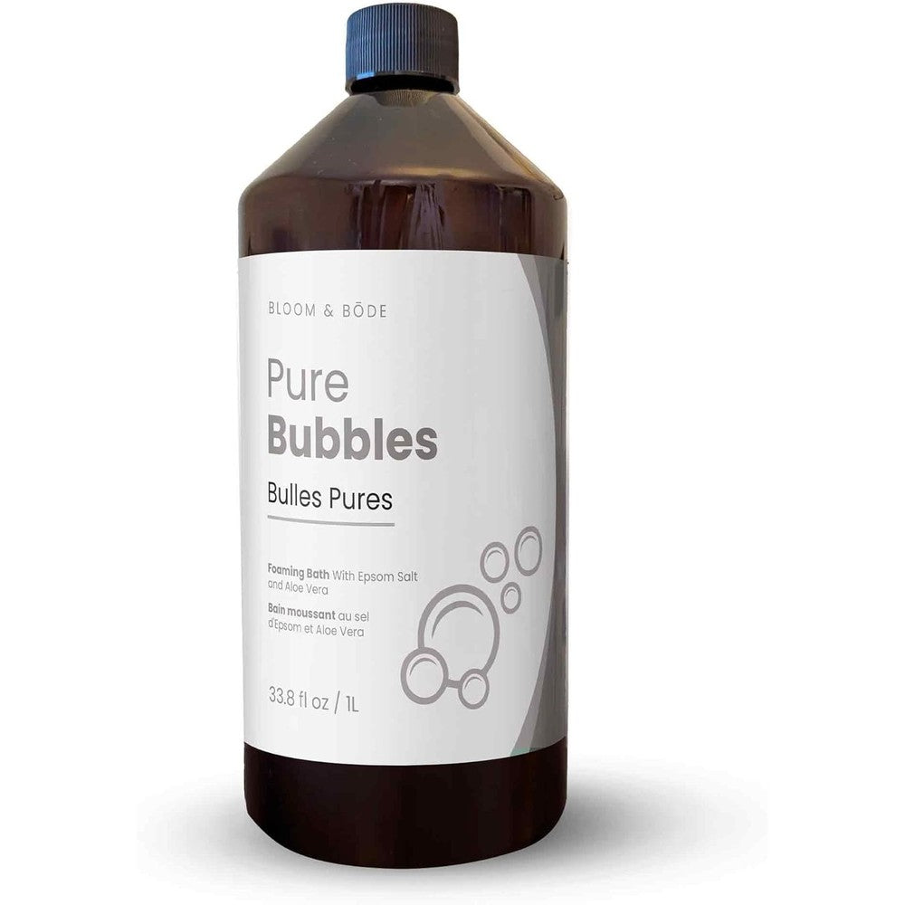 Bloom & Bōde luxury unscented foaming bath front view bottle packaging