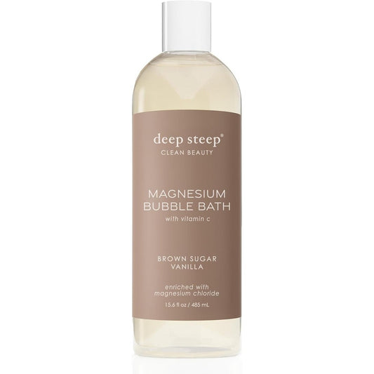 Deep Steep Magnesium Bubble Bath Brown Sugar Vanilla front view