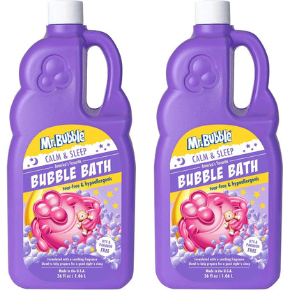 Mr. Bubble Calm and Sleep Bubble Bath pack of two bottles front view