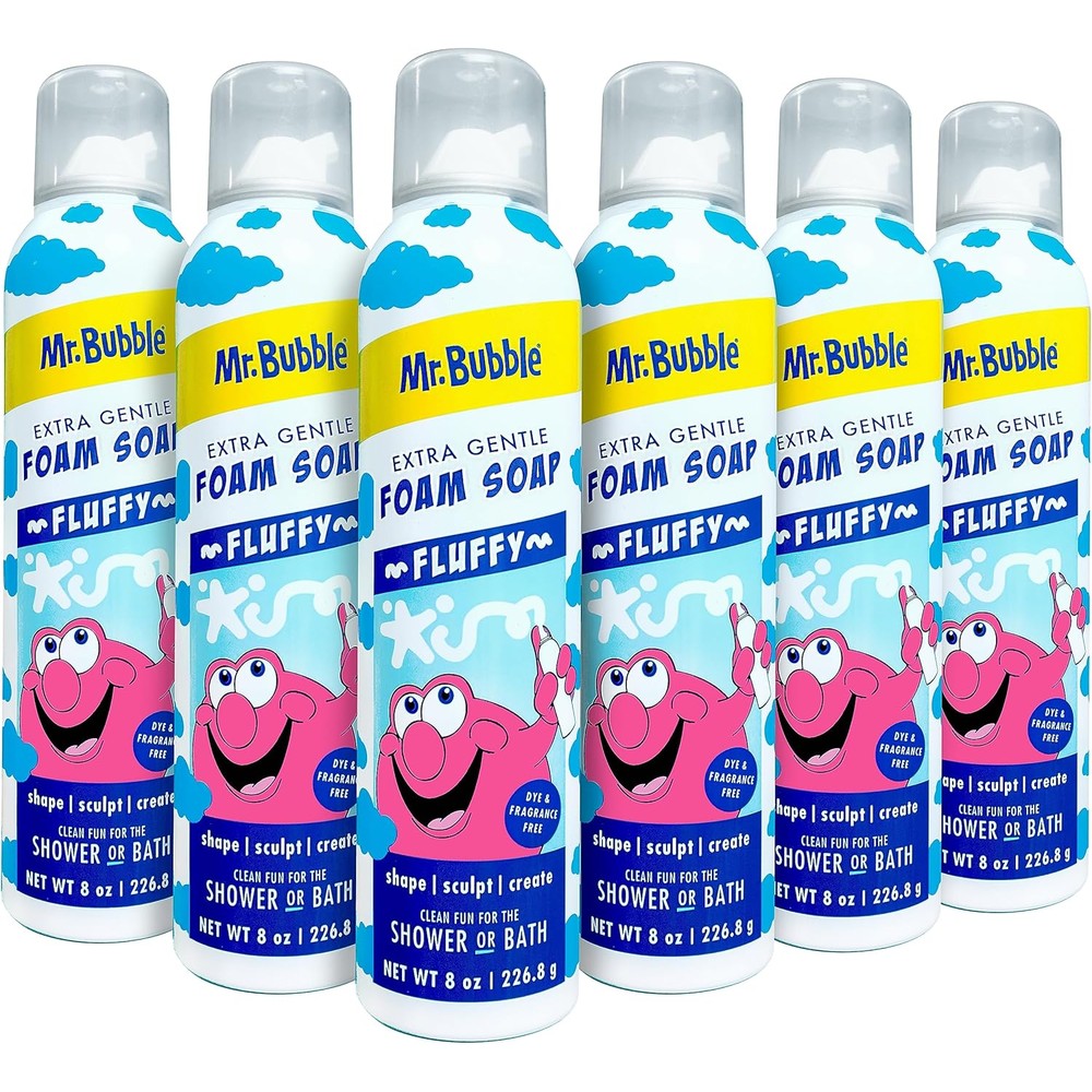 Mr. Bubble Extra Gentle Foam Soap front view showing 8 fluid ounce bottle