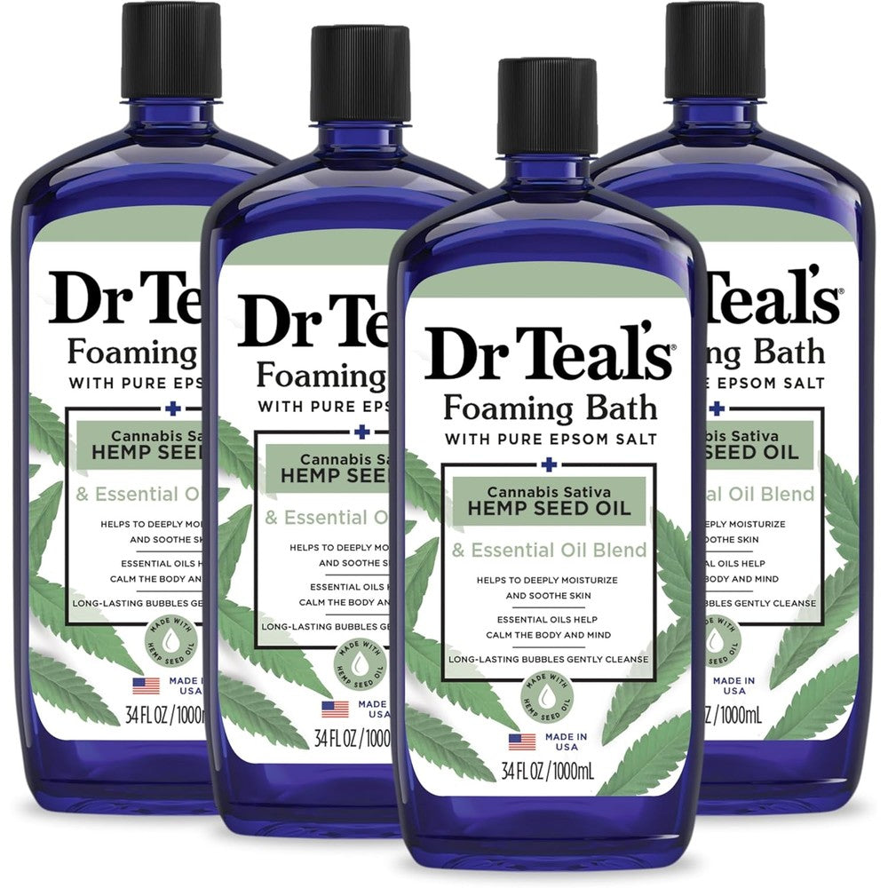 Dr Teal's foaming bath front view