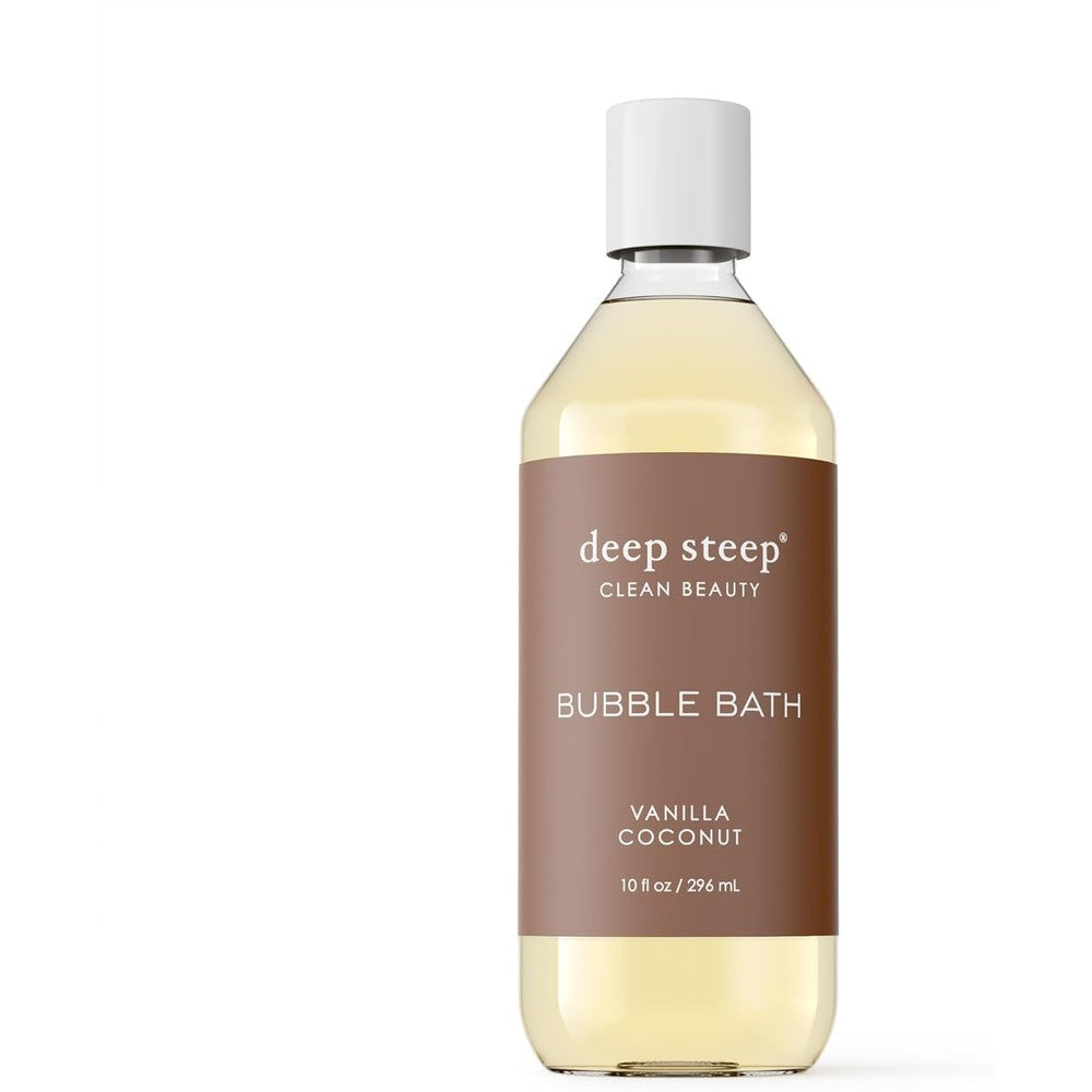 Deep Steep Vanilla Coconut Bubble Bath front bottle view