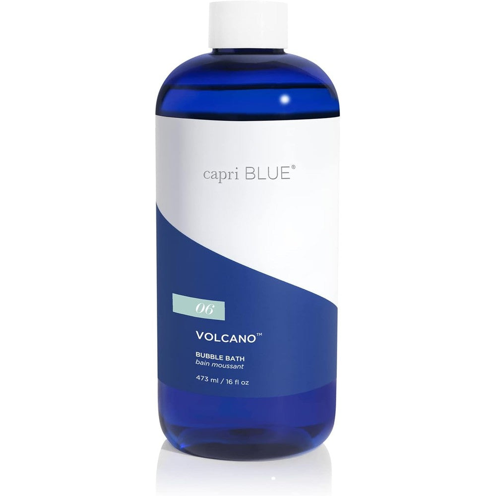 Capri Blue Volcano luxury bubble bath front view bottle packaging