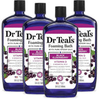Dr Teal's Foaming Bath Black Elderberry front view bottle