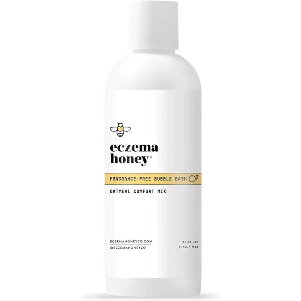 Eczema Honey Fragrance-Free Oatmeal Comfort Bubble Bath front view bottle packaging