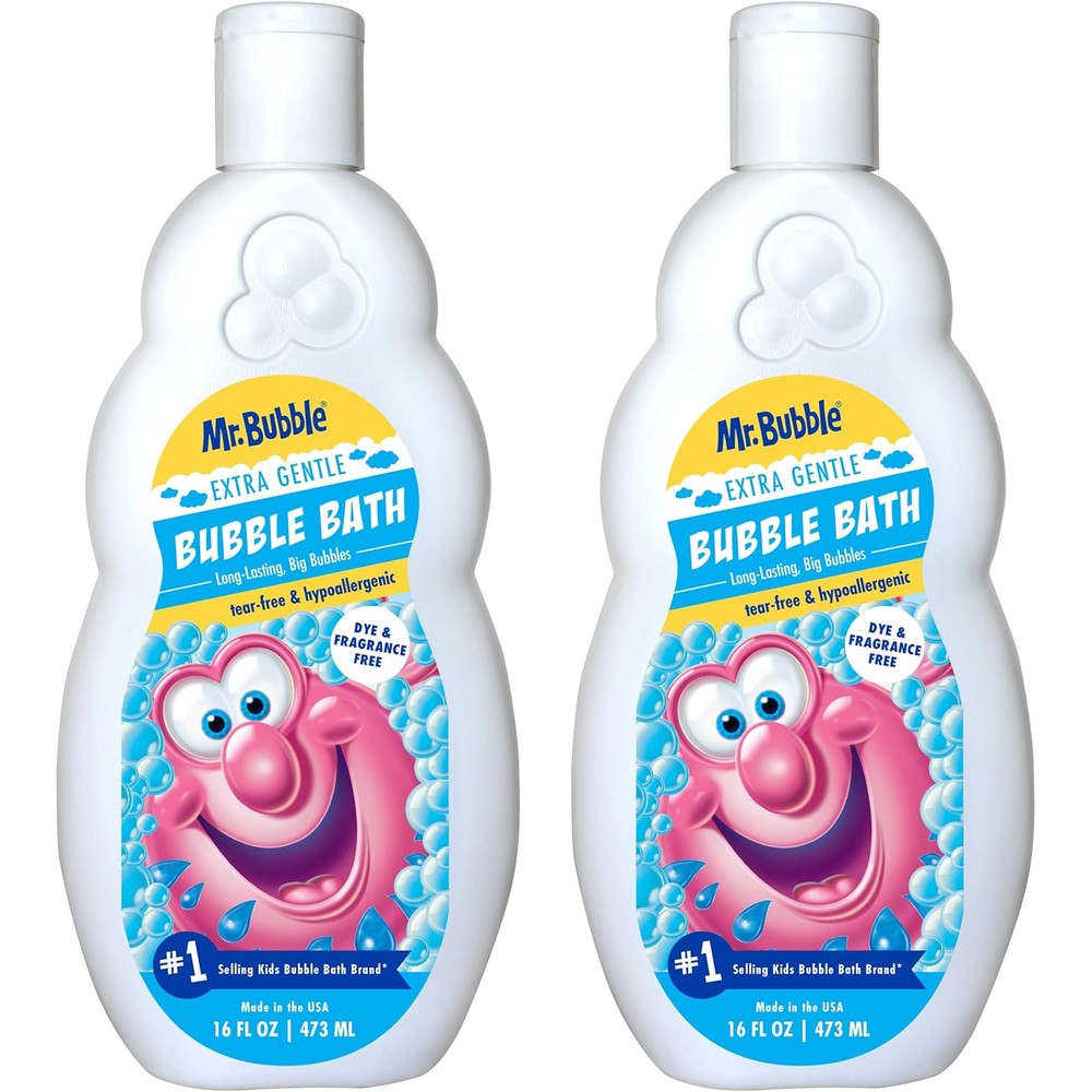 Mr. Bubble Extra Gentle Bubble Bath front view bottles