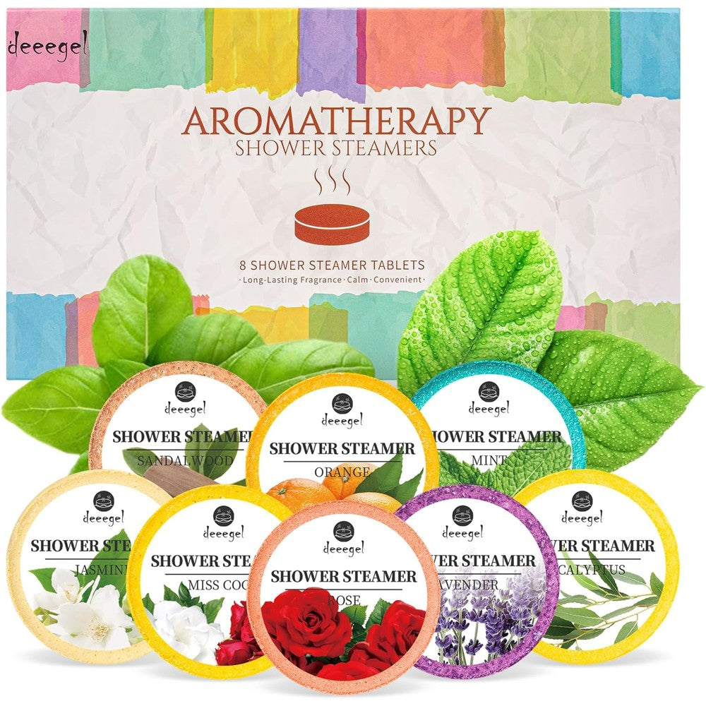 Rusemle aromatherapy shower steamers front view gift box packaging