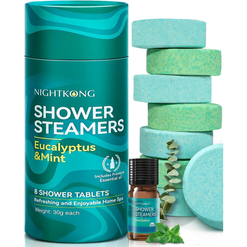 NightKong shower steamers packaging front view with eight count box
