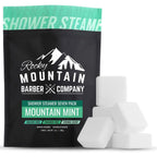 Rocky Mountain Barber Company Mountain Mint Shower Steamers front view packaging