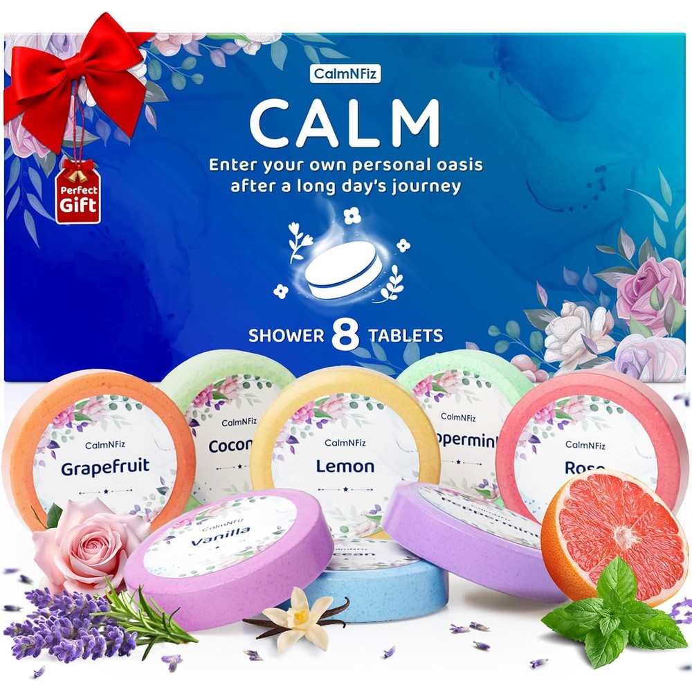CalmNFiz shower steamers front view package
