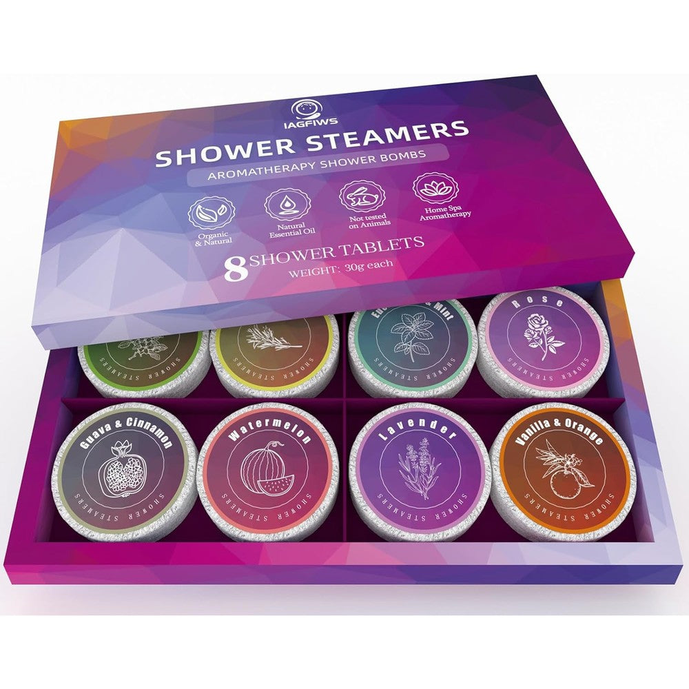 IAGFIWS shower steamers gift set front view packaging