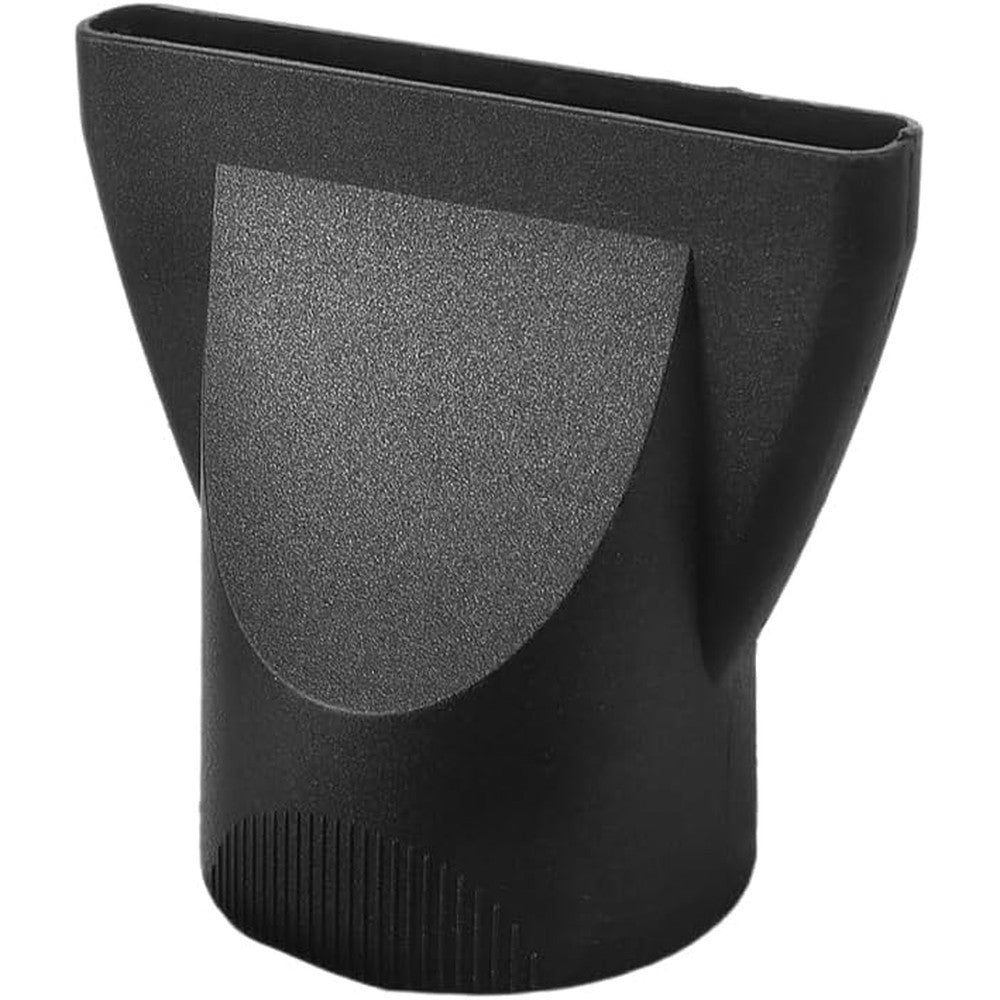 PACKOVE Universal Hair Dryer Nozzle front view showcasing the narrow flat opening for concentrated airflow.