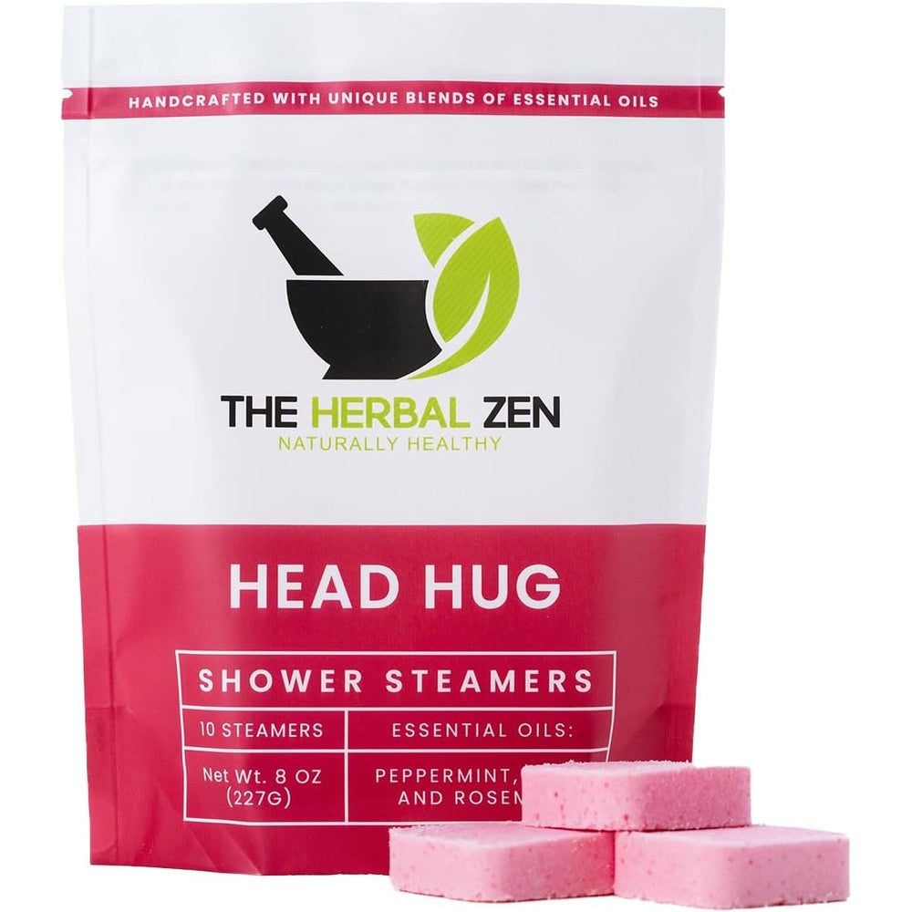 The Herbal Zen head hug shower steamers front view packaging