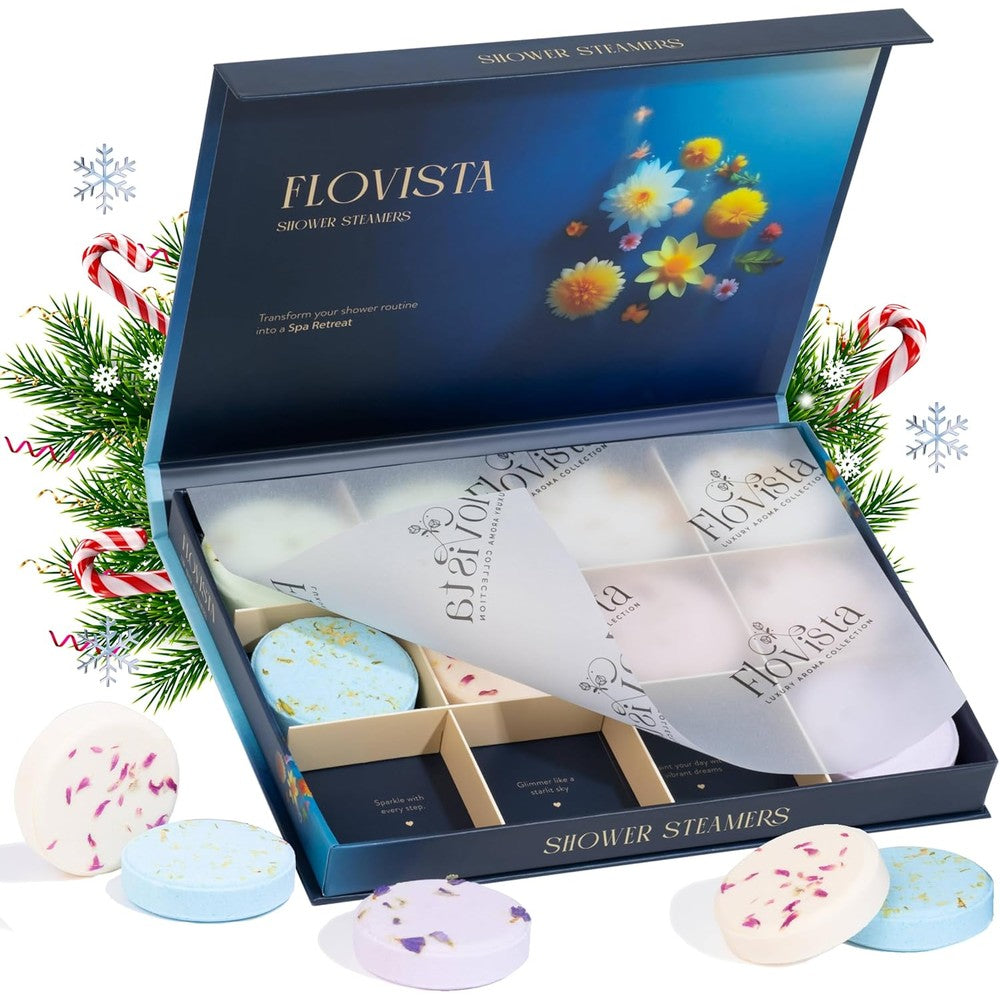 Flovista Mesmos Aromatherapy Shower Steamers front view of packaging box