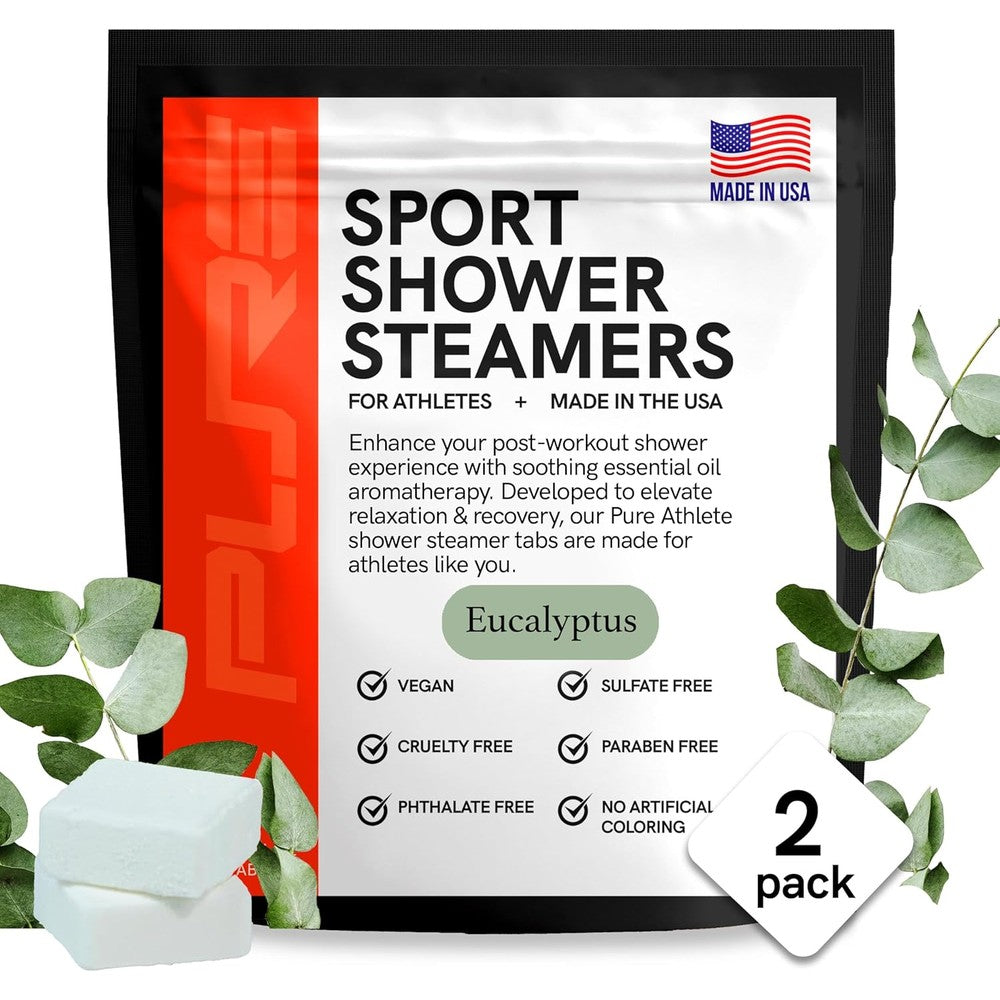 Pure Athlete sport shower steamers front view packaging