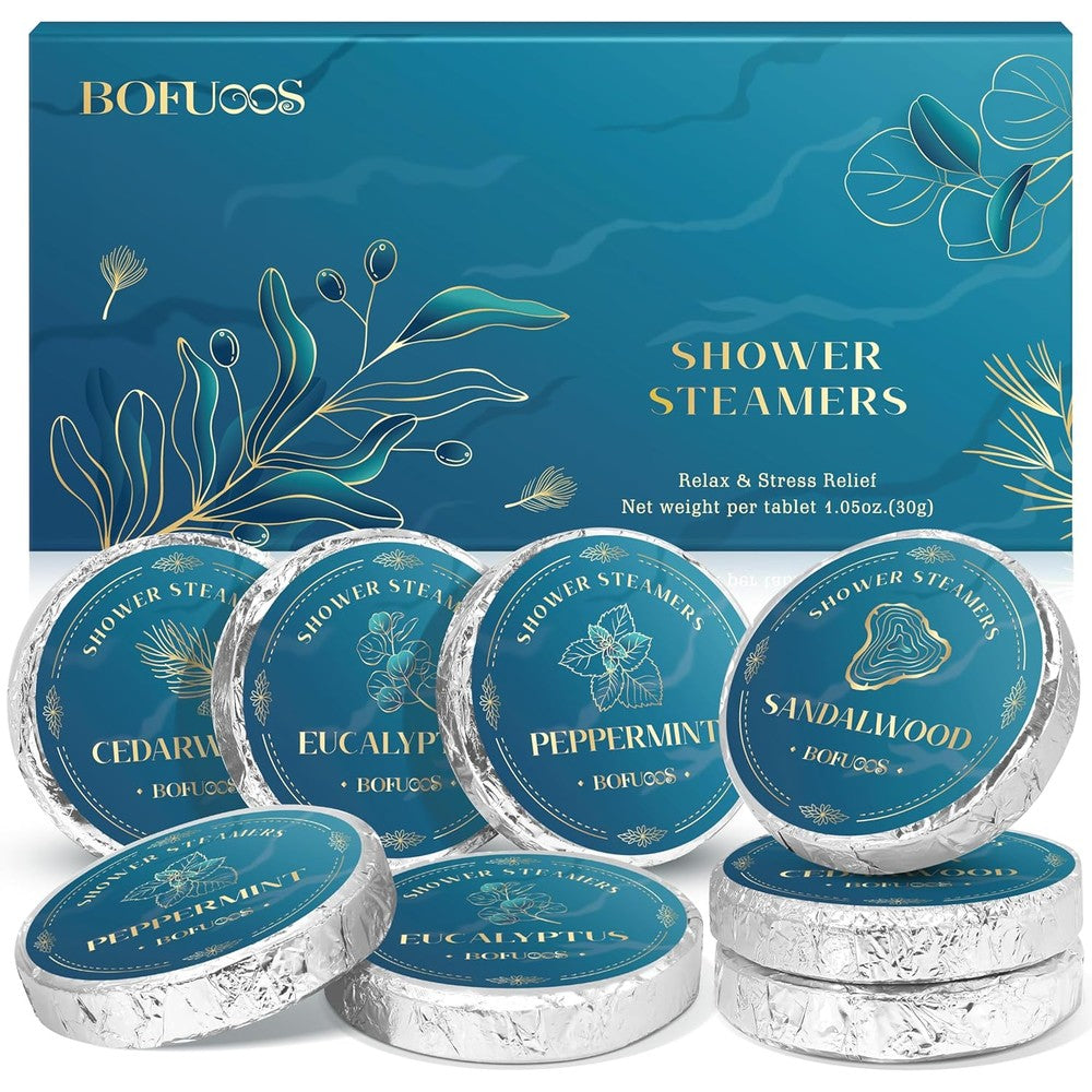 Bofuoos Aromatherapy Shower Steamers front view box packaging