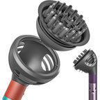 Dotspun 2 in 1 Wave and Curl Diffuser attachment front view attached to styler