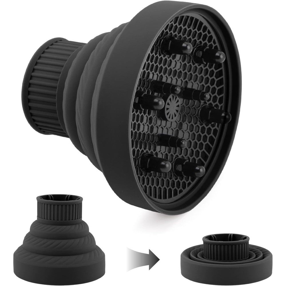 Velarionna silicone hair dryer diffuser front view showcasing honeycomb air outlet holes