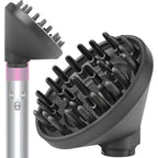 Bongchie upgraded diffuser attachment front view showcasing the deep prongs for curl definition.