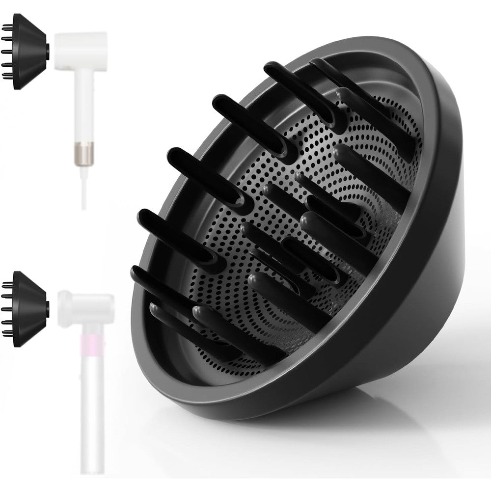 Hair Trends 360 Degree Rotating Magnetic Hair Diffuser Attachment front view showcasing the honeycomb structure and deep prongs