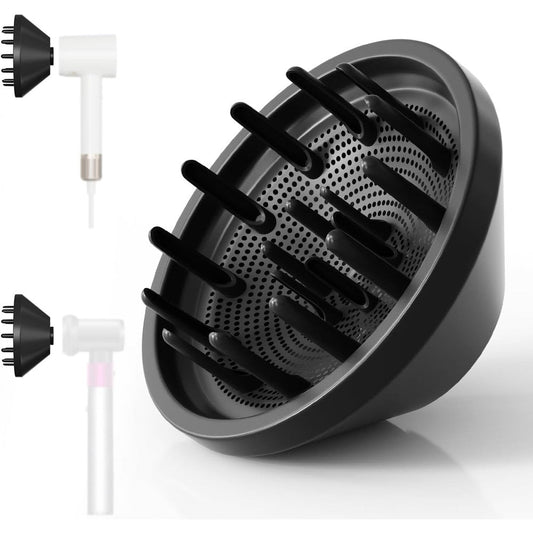 Hair Trends 360 Degree Rotating Magnetic Hair Diffuser Attachment front view showcasing the honeycomb structure and deep prongs
