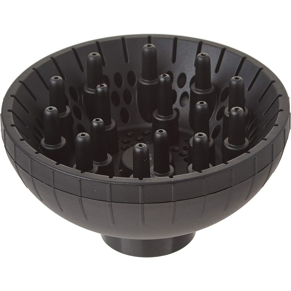 BaBylissPRO Snap-On Diffuser Attachment front view showing the raised finger prongs for curly hair styling.