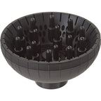 BaBylissPRO Snap-On Diffuser Attachment front view showing the raised finger prongs for curly hair styling.