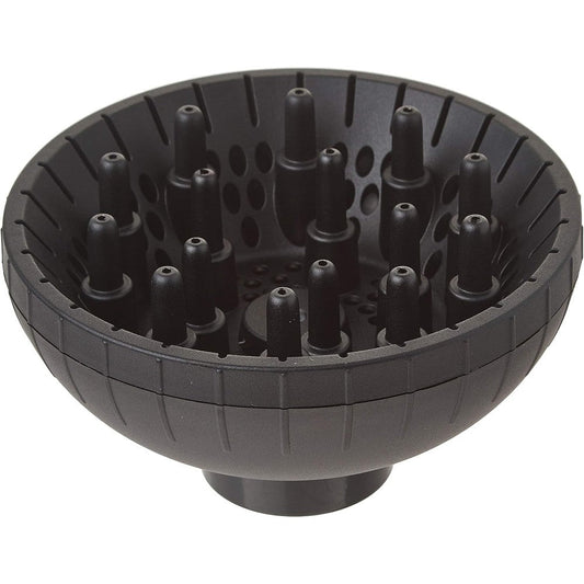 BaBylissPRO Snap-On Diffuser Attachment front view showing the raised finger prongs for curly hair styling.