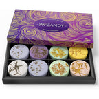 SWCANDY shower steamers aromatherapy gift box front view featuring eight essential oil tablets for home spa relaxation
