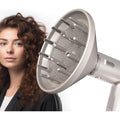 ORIVESSELS hair diffuser attachment front view showing long prongs for curl styling