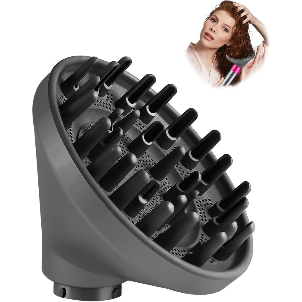TOSAGE large diffuser attachment front view showcasing the twenty four prong configuration for curly hair styling.