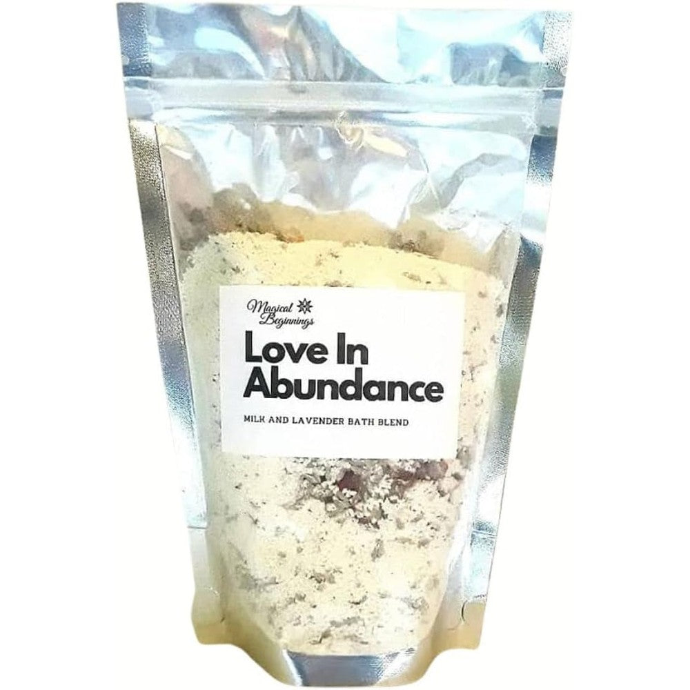 Magical Beginnings Love in Abundance Milk and Lavender Bath Soak front view