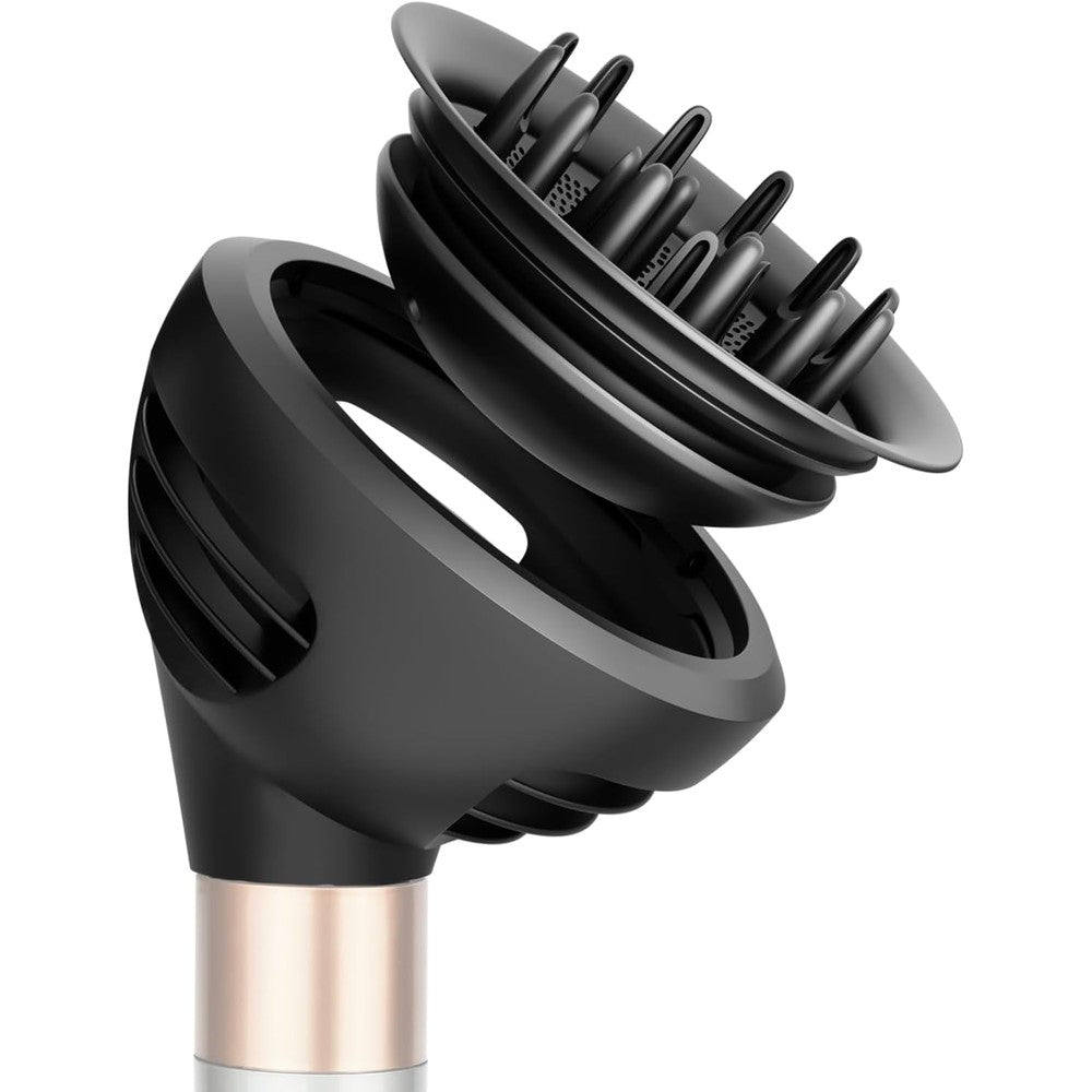 YTCHYYSK wave curl diffuser attachment front view showcasing dual modes for styling.