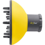Drybar The Bouncer Diffuser front view showcasing the bright yellow bowl and grey base.