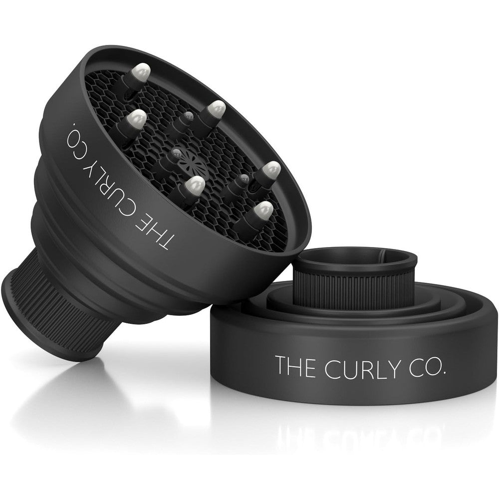 The Curly Co. Collapsible Silicone Hair Diffuser front view showing the universal attachment opening for hair dryers.