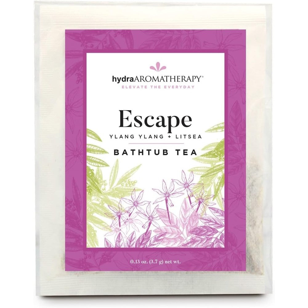 Hydra Aromatherapy Escape Bathtub Tea front view packaging pouch