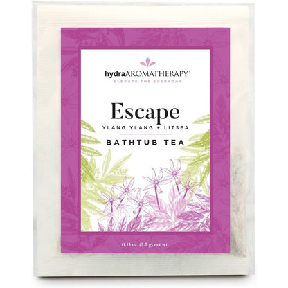 Hydra Aromatherapy Bathtub Tea Escape purple sachet front view