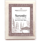 LotusTarotBoutique HydraAromatherapy Bathtub Tea front view in silver packaging