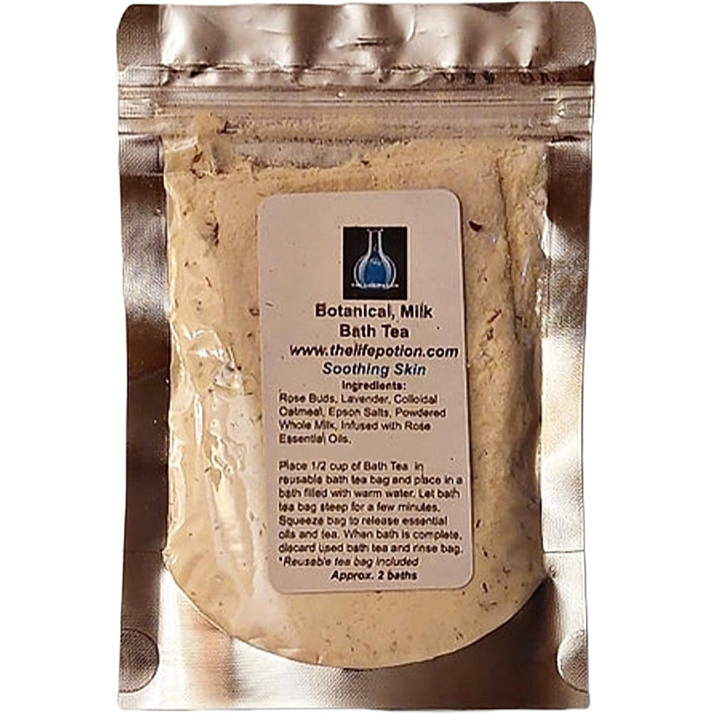The Life Potion botanical milk bath front view packaging