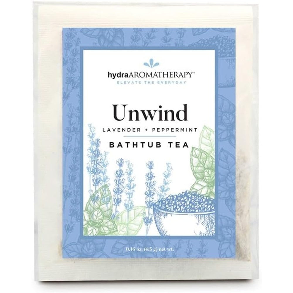 hydraAromatherapy Bathtub Tea Unwind front view packaging