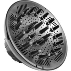 Meborll universal hair diffuser attachment front view showcasing honeycomb design for curly hair styling.