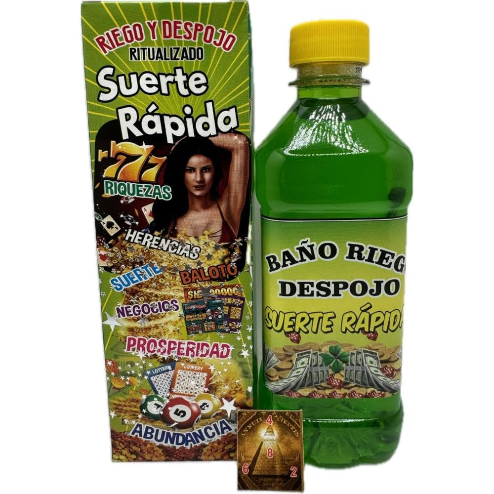 Generic Suerte Rapida Quick Luck Spiritual Anointed Bath front view USA imported